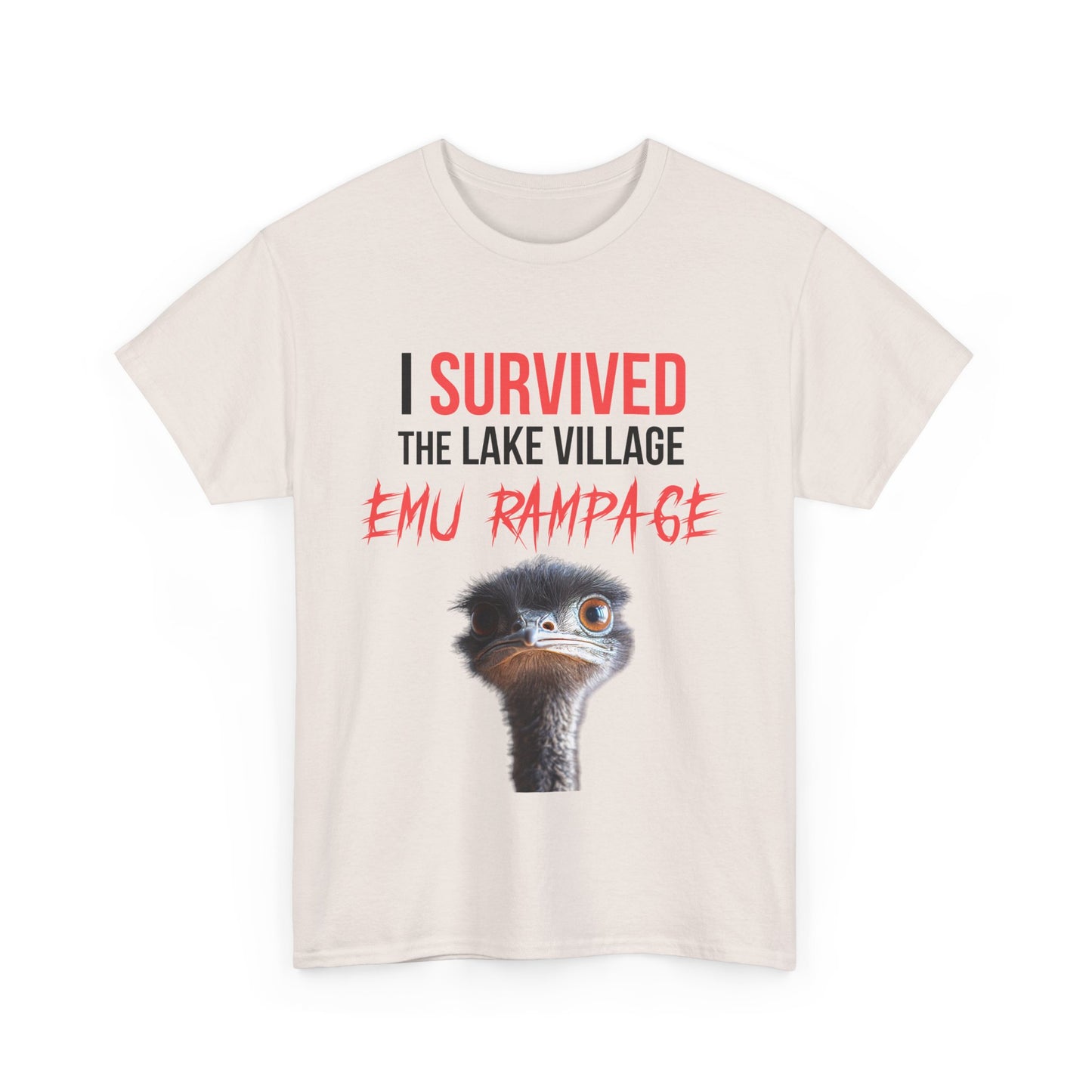 I Survived Lake Village Emu Rampage Tee - Town Pride Shirt