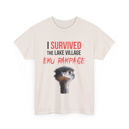 I Survived Lake Village Emu Rampage Tee - Town Pride Shirt