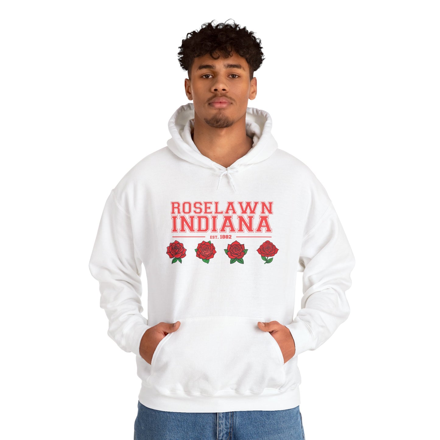 Hooded Sweatshirt - Roselawn Indiana Town Pride and Spirit Design