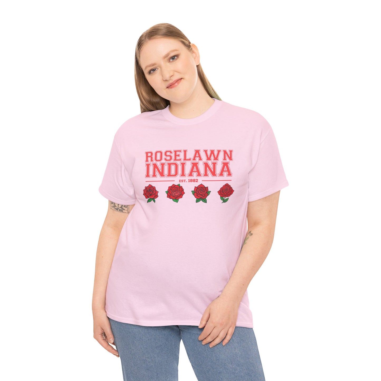 Roselawn, Indiana Town Pride Heavy Cotton Tee 2