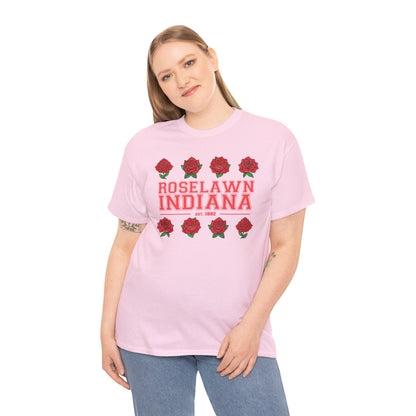 Roselawn, Indiana Town Pride Heavy Cotton Tee