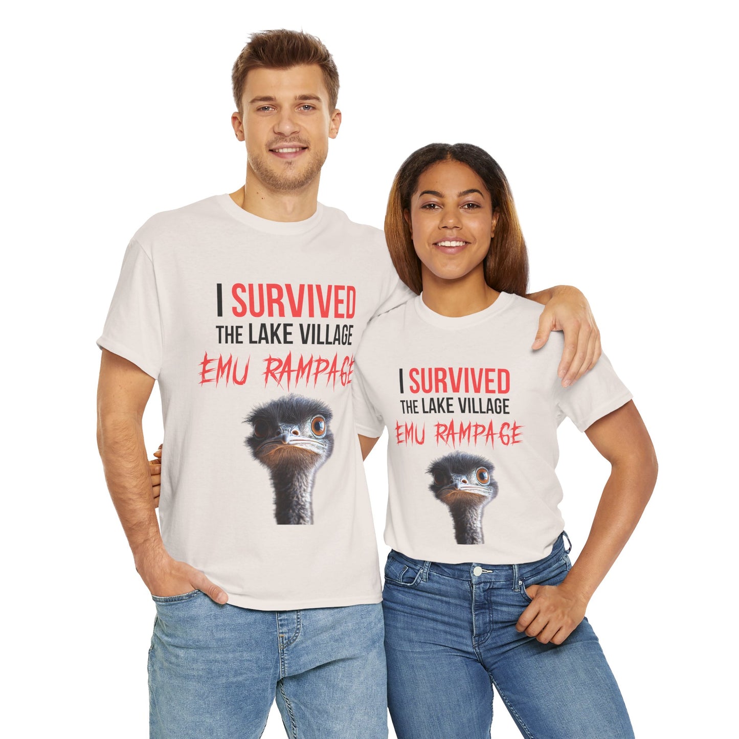 I Survived Lake Village Emu Rampage Tee - Town Pride Shirt