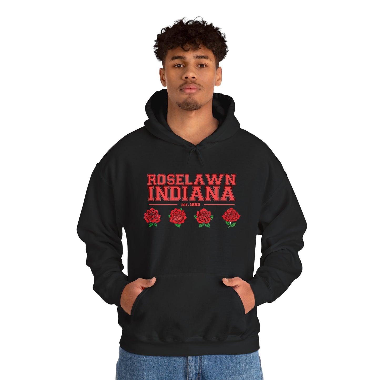 Hooded Sweatshirt - Roselawn Indiana Town Pride and Spirit Design