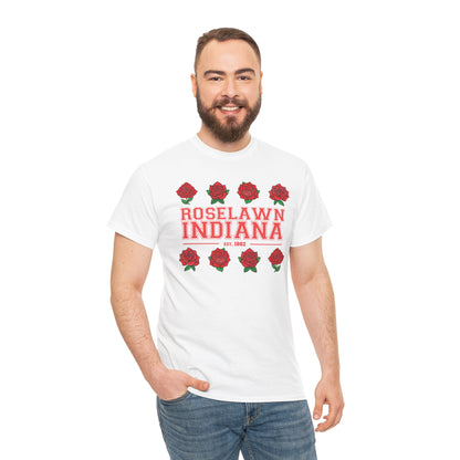 Roselawn, Indiana Town Pride Heavy Cotton Tee