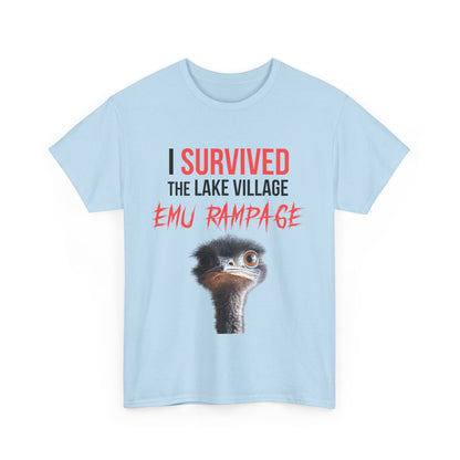 I Survived Lake Village Emu Rampage Tee - Town Pride Shirt