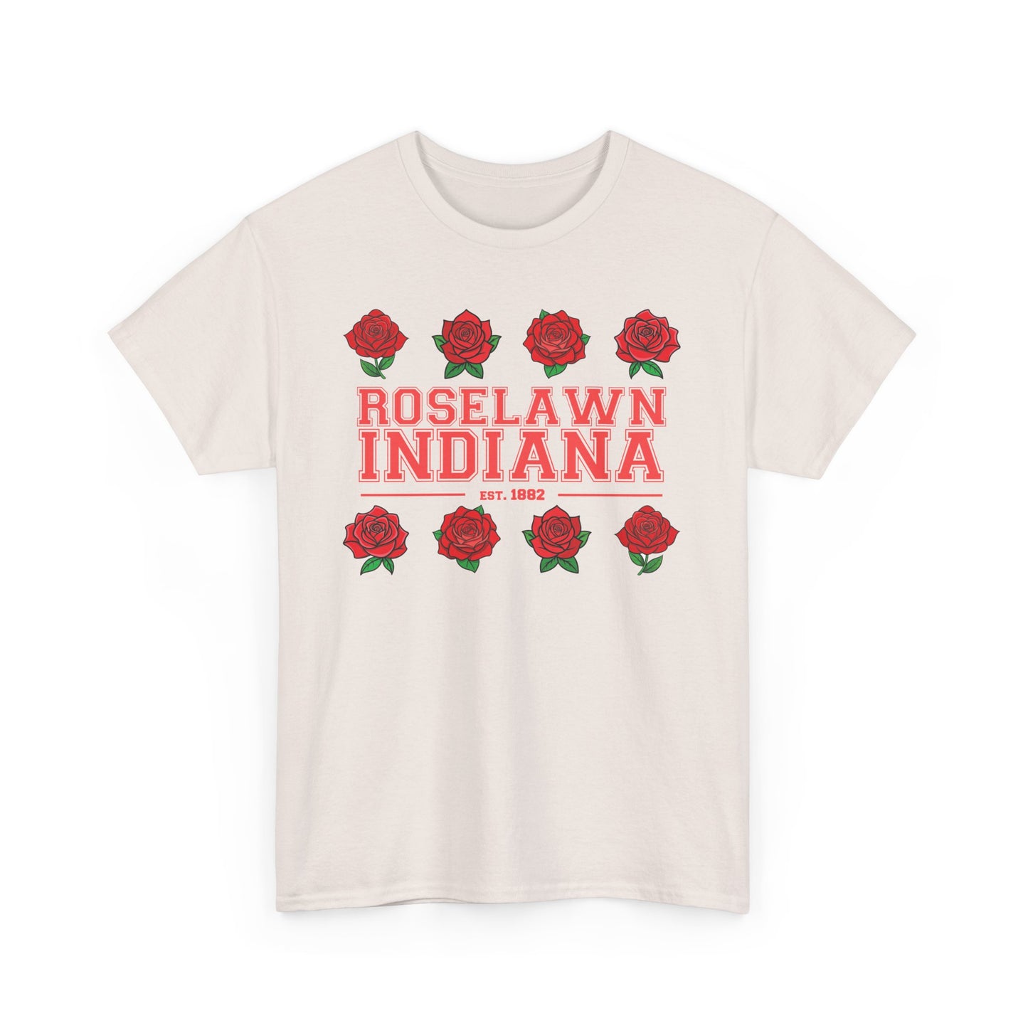 Roselawn, Indiana Town Pride Heavy Cotton Tee
