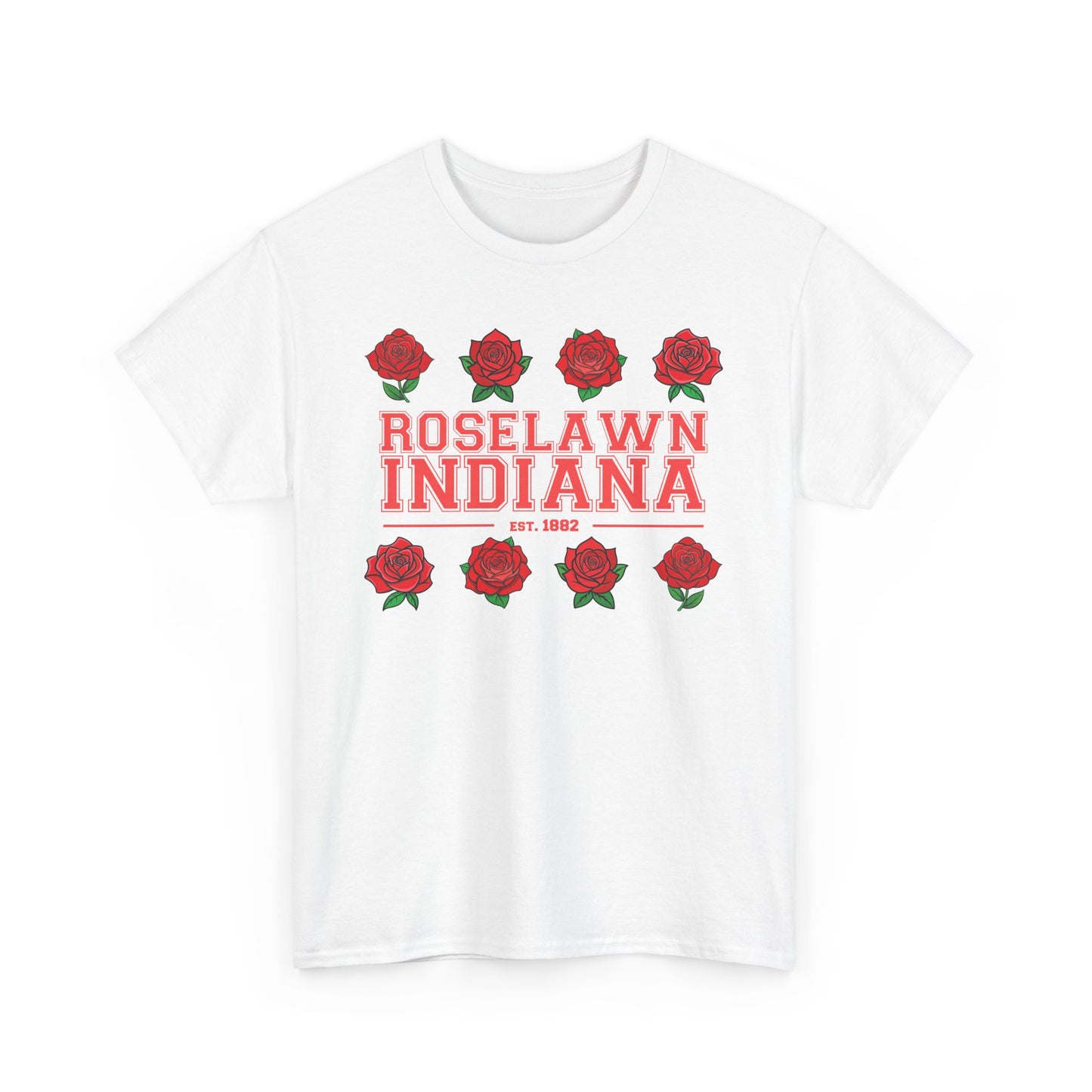 Roselawn, Indiana Town Pride Heavy Cotton Tee