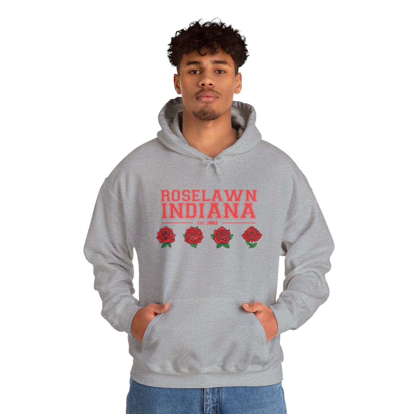 Hooded Sweatshirt - Roselawn Indiana Town Pride and Spirit Design