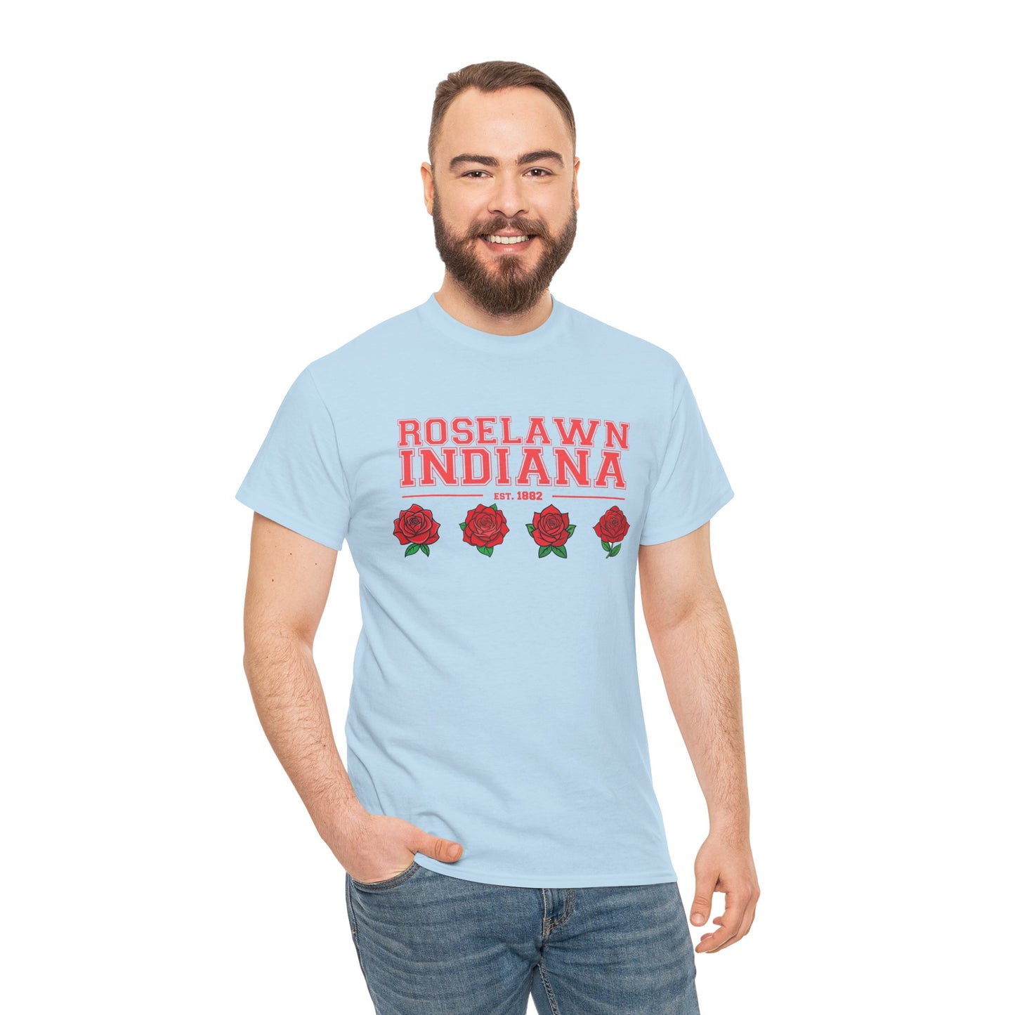 Roselawn, Indiana Town Pride Heavy Cotton Tee 2