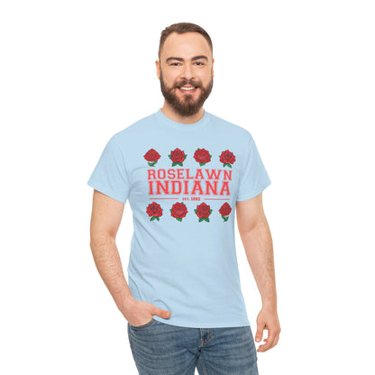 Roselawn, Indiana Town Pride Heavy Cotton Tee