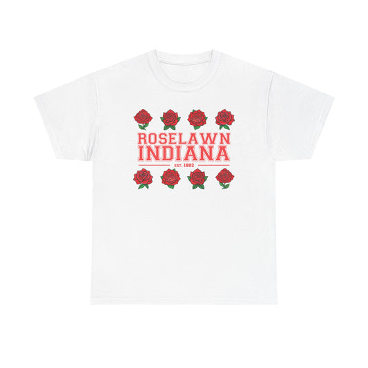 Roselawn, Indiana Town Pride Heavy Cotton Tee