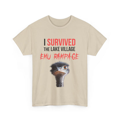 I Survived Lake Village Emu Rampage Tee - Town Pride Shirt
