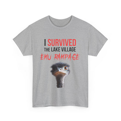 I Survived Lake Village Emu Rampage Tee - Town Pride Shirt